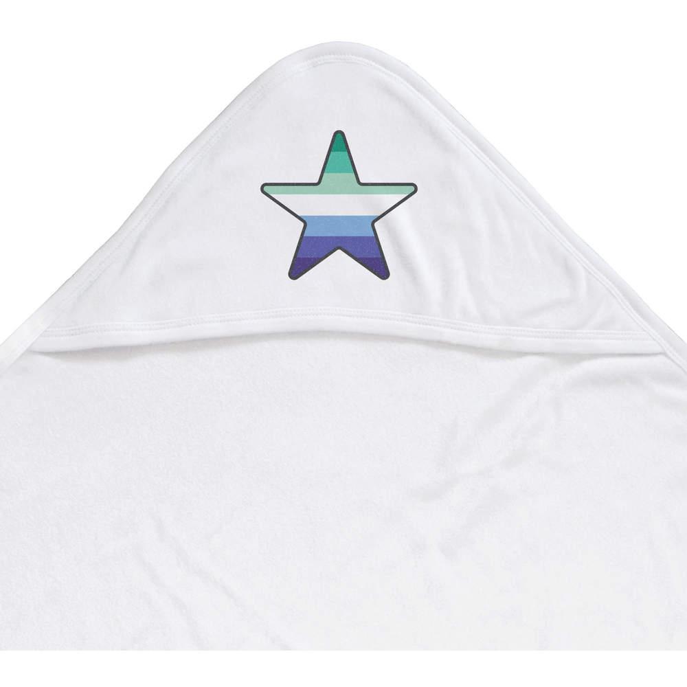 'Star Gay Man Flag' Baby Hooded Towel (HT00035058)