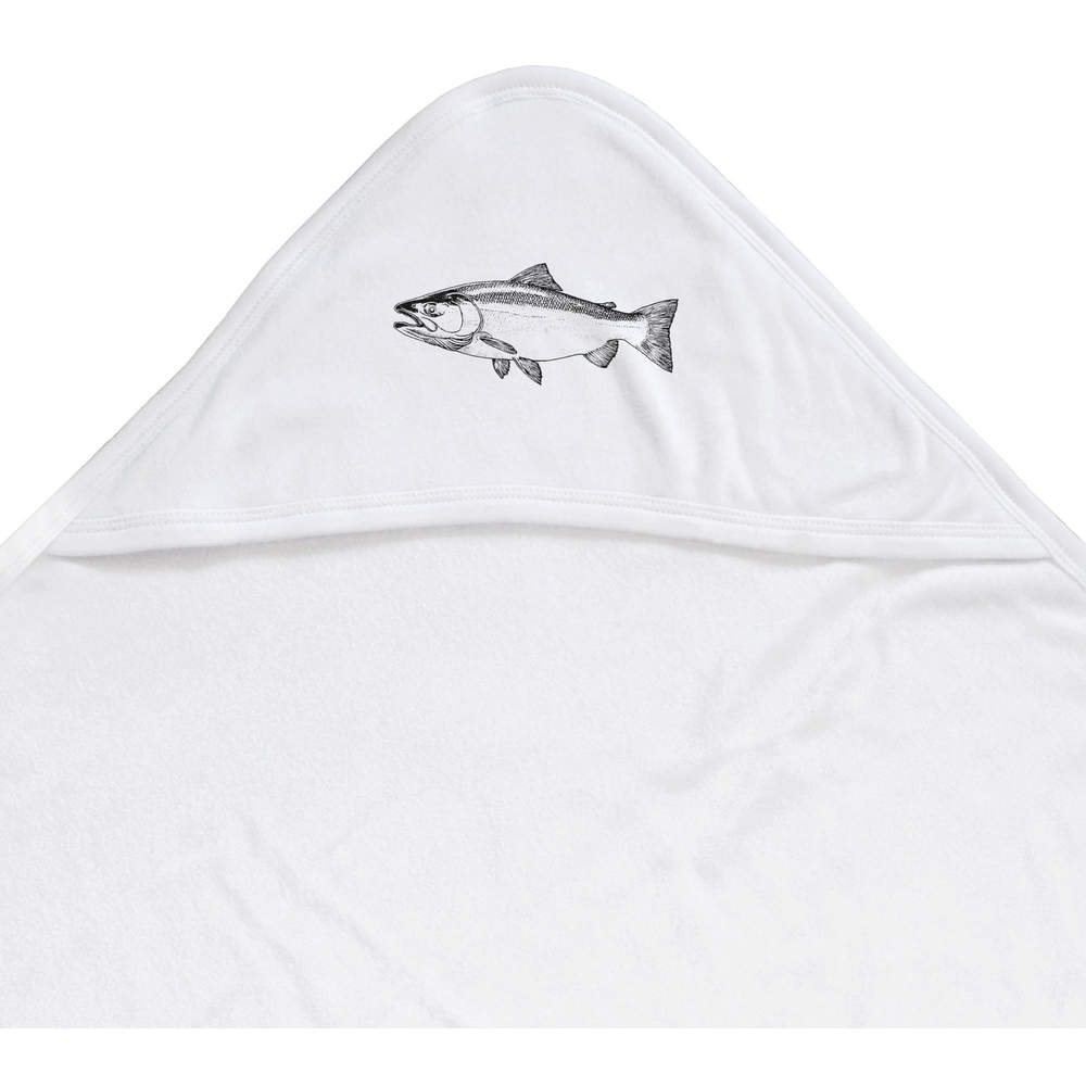 'Salmon Fish Side View' Baby Hooded Towel (HT00035321)