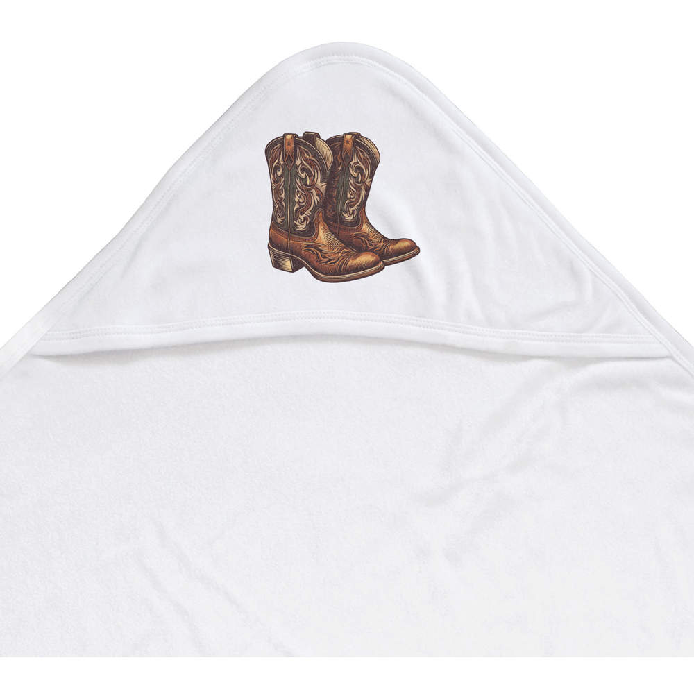 'American Cowboy Boots' Baby Hooded Towel (HT00035852)