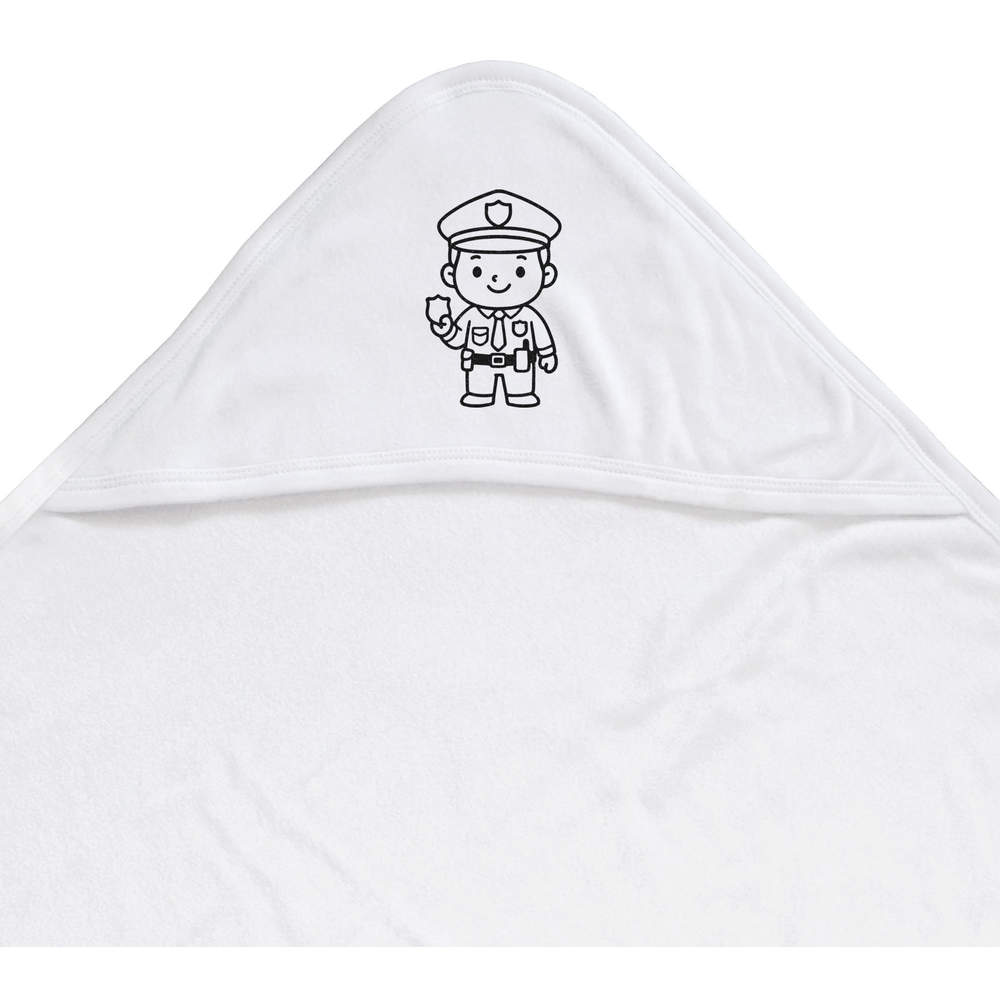 'Police Man Hero' Baby Hooded Towel (HT00035934)