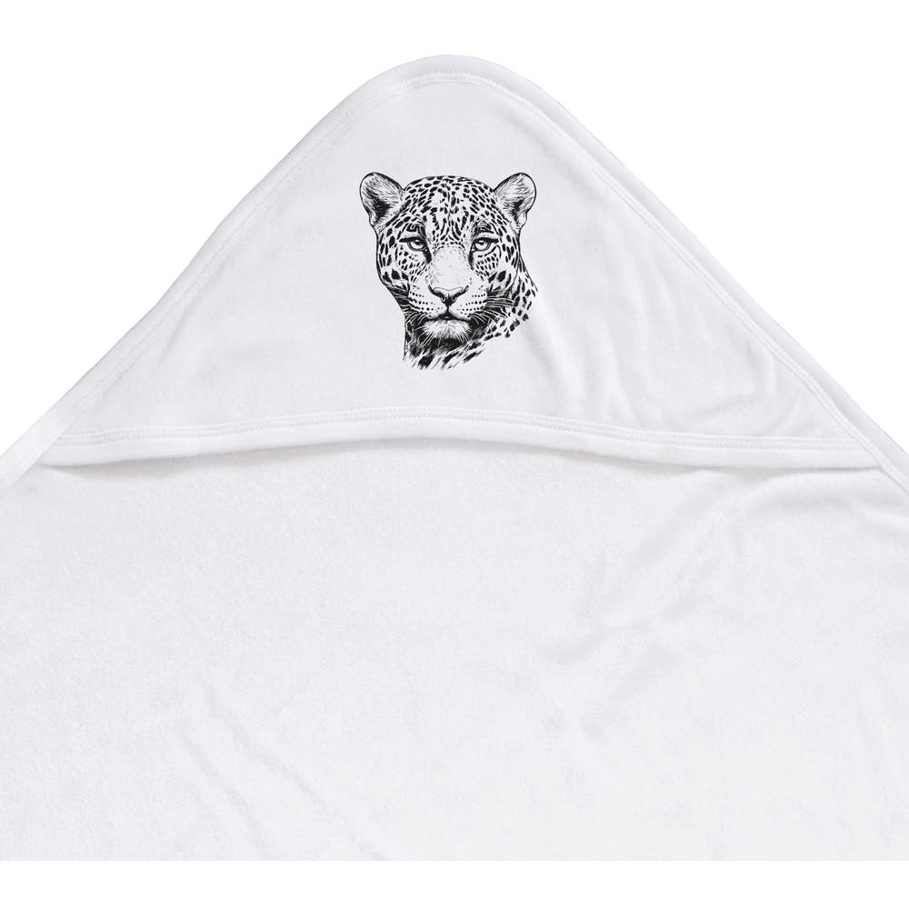 'African Leopard Portrait' Baby Hooded Towel (HT00036796)