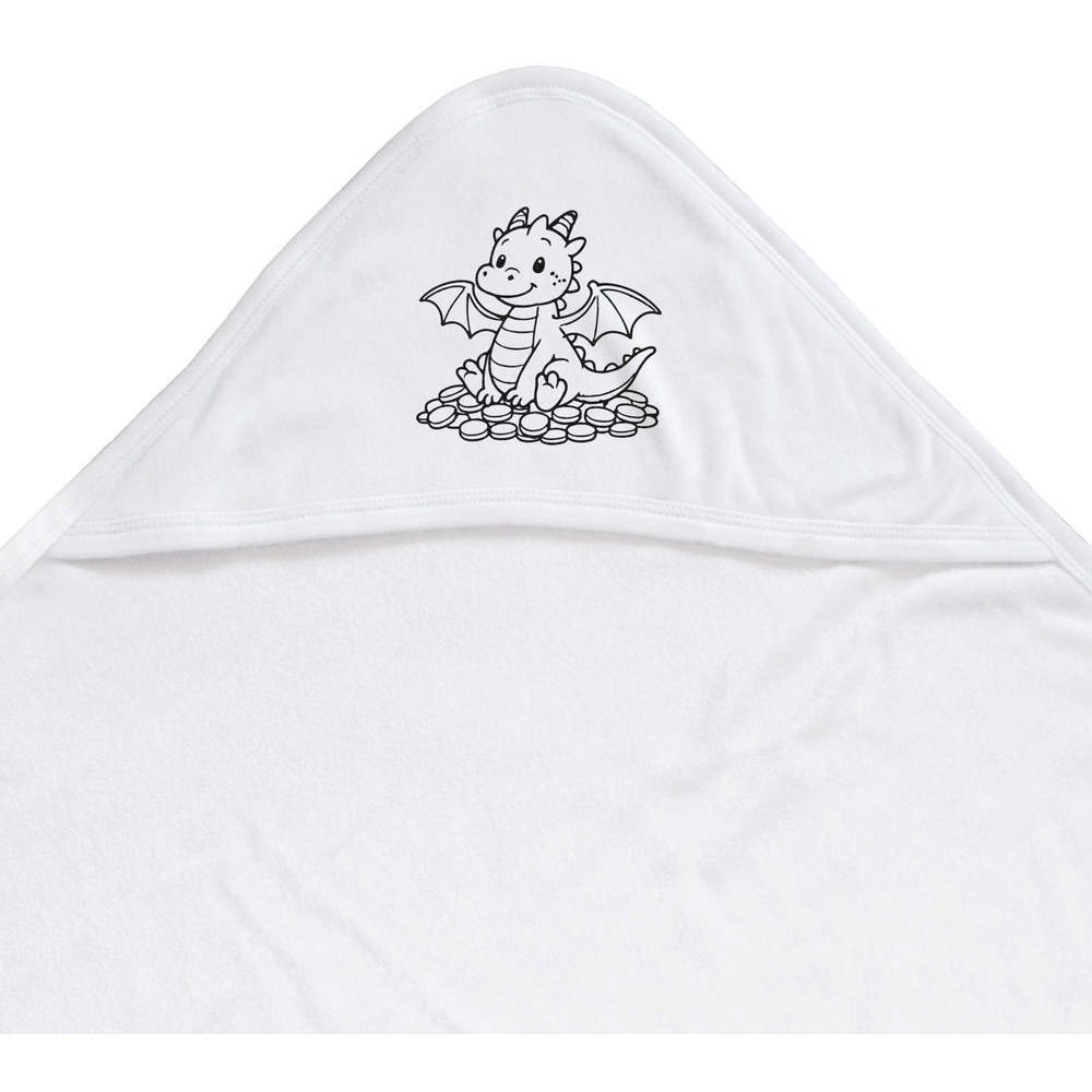 'Dragon Hoarding Treasure' Baby Hooded Towel (HT00037934)