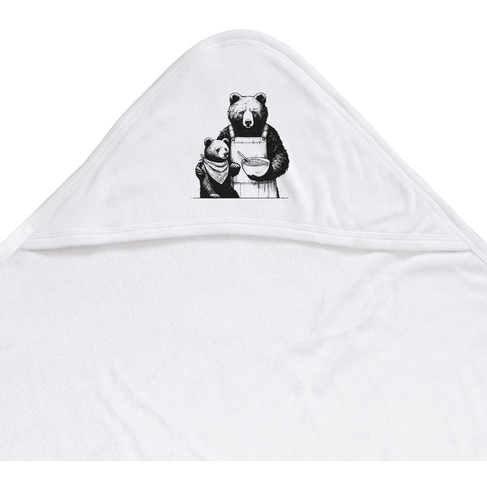 'Mama Bear With Porridge' Baby Hooded Towel (HT00038758)
