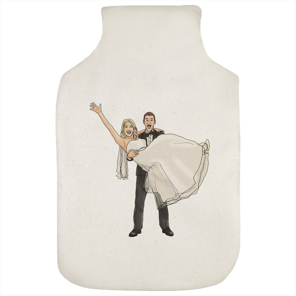 'Happy Bride & Groom' Hot Water Bottle Cover (HW00019874)