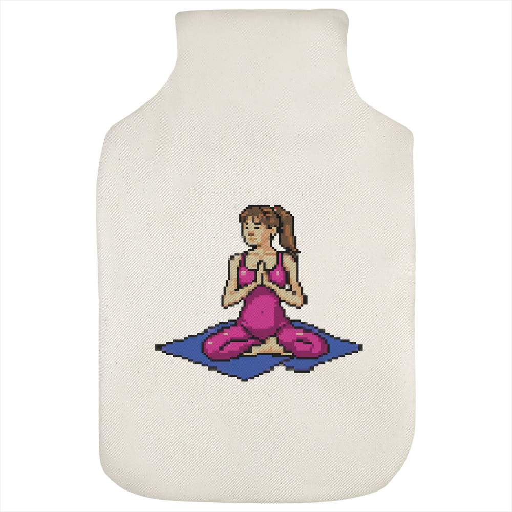'Yoga Mat Pixel Art' Hot Water Bottle Cover (HW00033697)