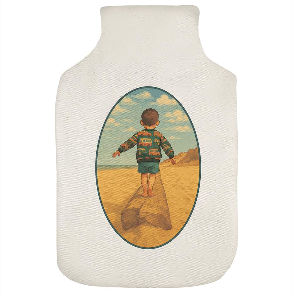 'Boy on the Beach' Hot Water Bottle Cover (HW00041110)
