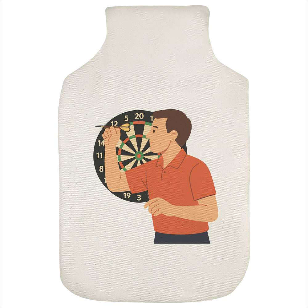 'Darts Player in Action' Hot Water Bottle Cover (HW00042059)