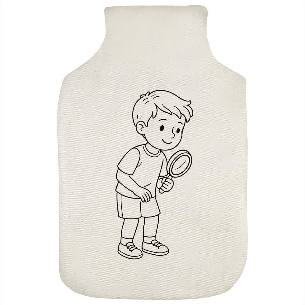 'Curious Boy' Hot Water Bottle Cover (HW00042095)