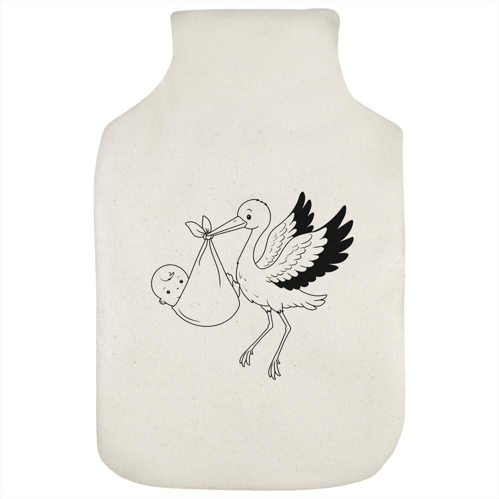 'Stork Carrying Baby' Hot Water Bottle Cover (HW00042591)