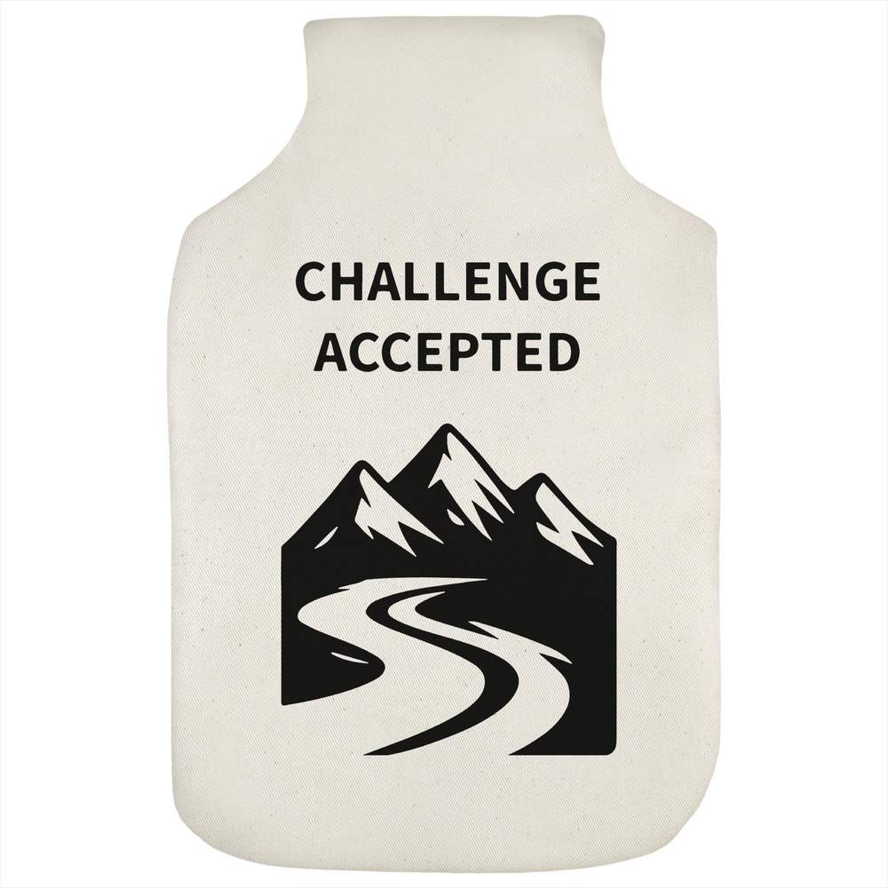 'Skiing Challenge Accepted' Hot Water Bottle Cover (HW00042901)