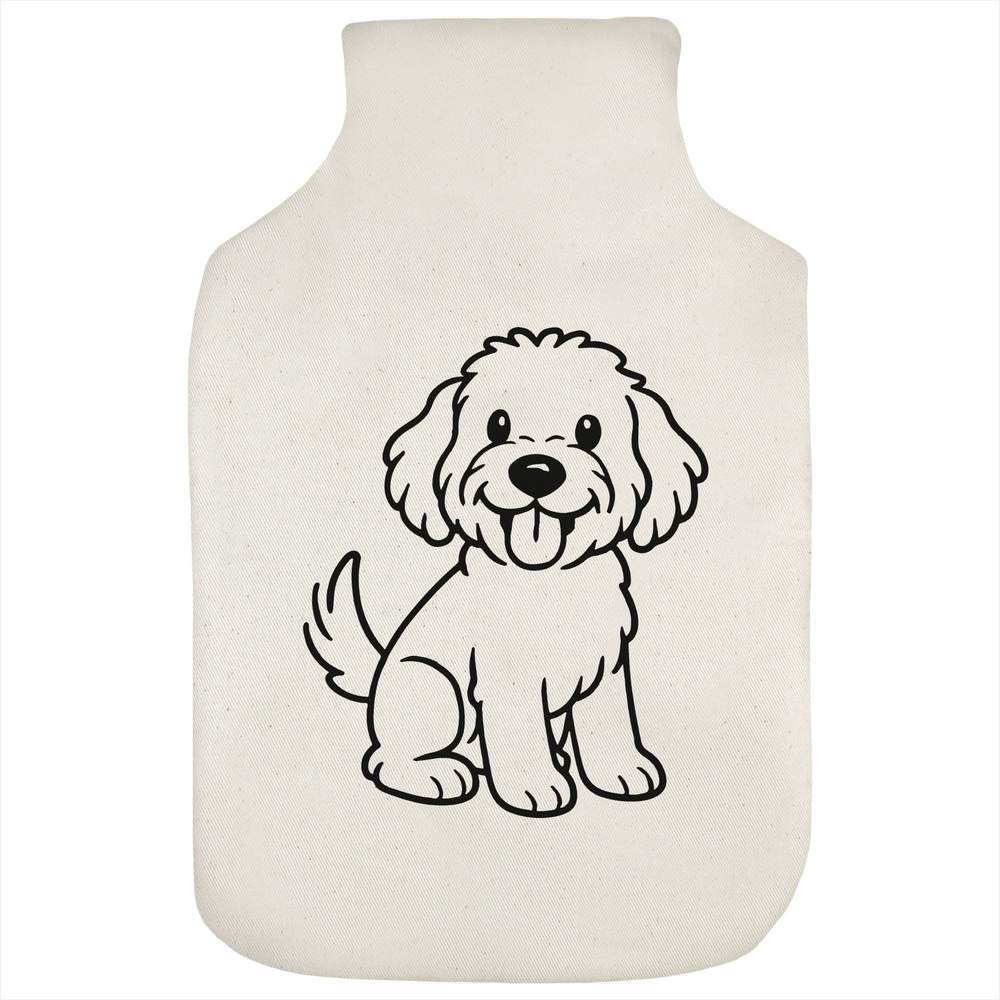 'Happy Sitting Cockapoo' Hot Water Bottle Cover (HW00045205)