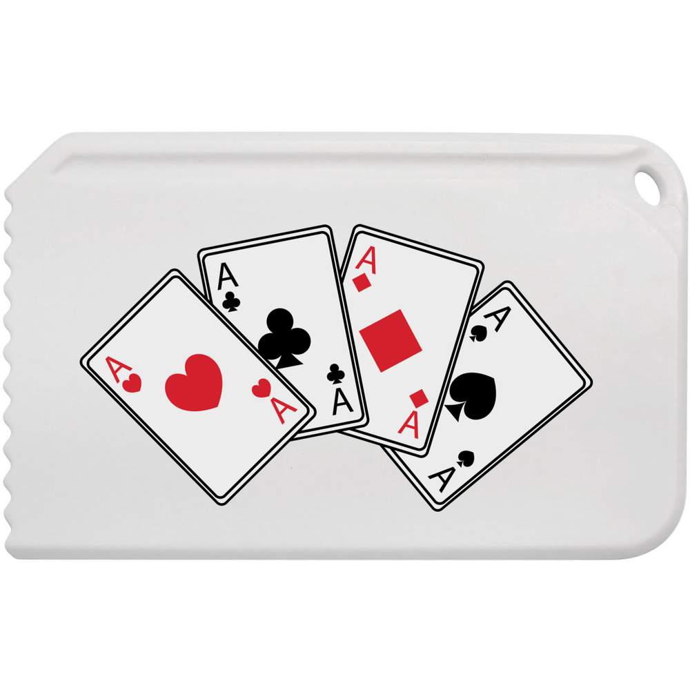 'Aces Playing Cards' Plastic Car Ice Scraper - Windscreen Frost and Snow Remover for Cars, Vans and Winter Travel (IC00021150)