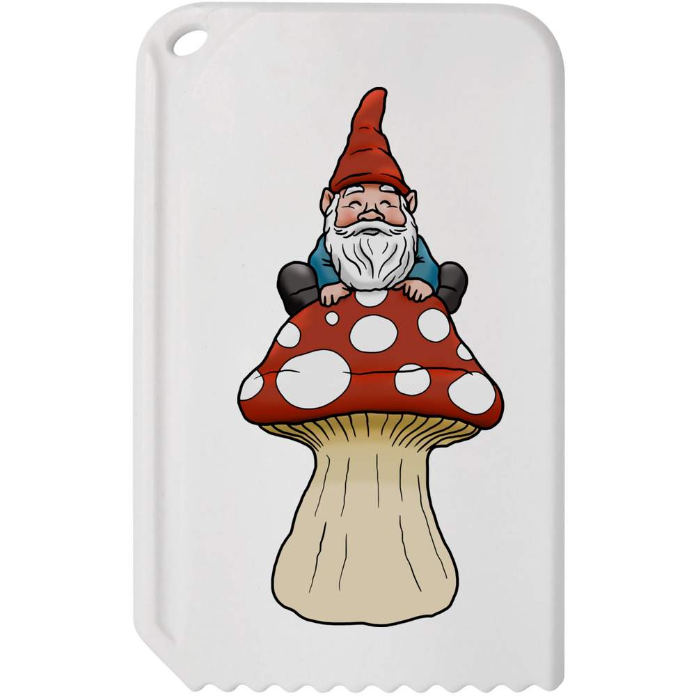 'Gnome On Toadstool' Plastic Ice Scraper (IC00021243)