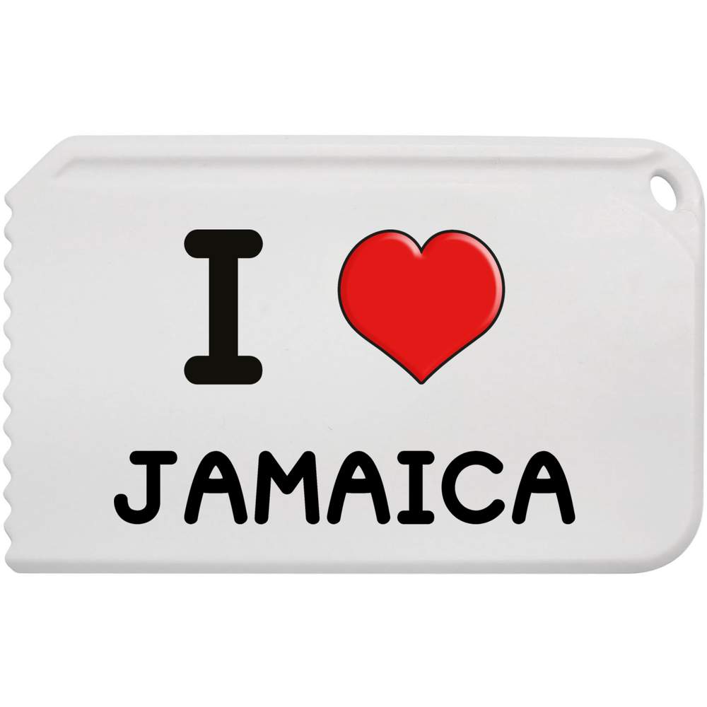 'I Love Jamaica' Plastic Ice Scraper (IC00026722)