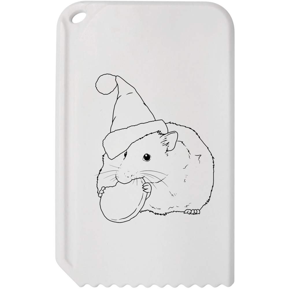 'Christmas Cookie Hamster' Plastic Ice Scraper (IC00033667)