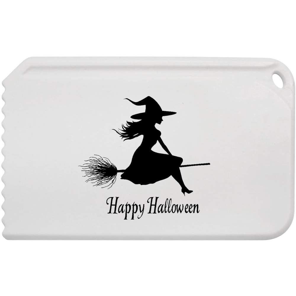 'Happy Halloween Witch on Broom' Plastic Ice Scraper (IC00039242)