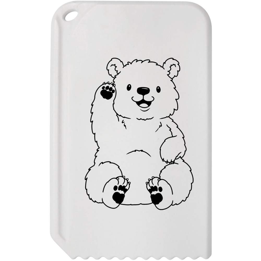 'Waving Grizzly Bear' Plastic Ice Scraper (IC00041615)
