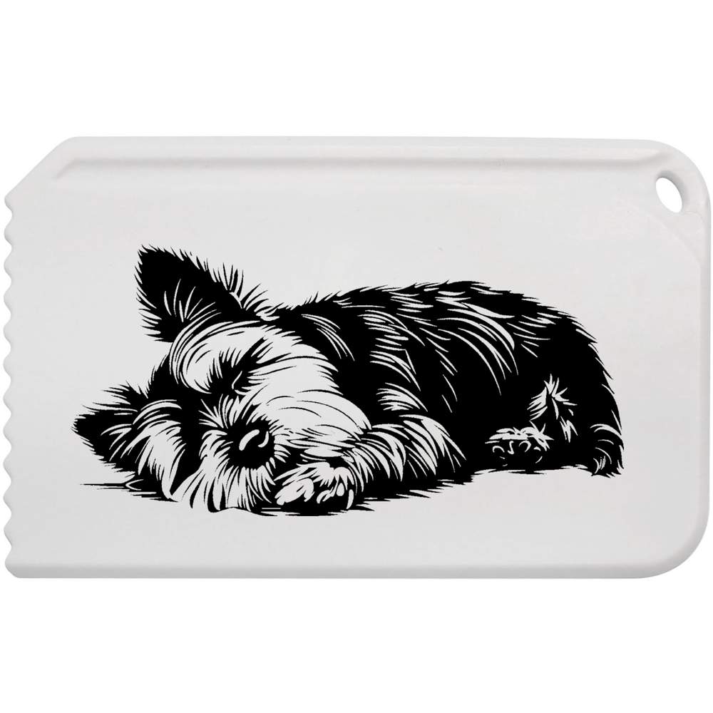 'Yorkshire Terrier Sleeping' Plastic Ice Scraper (IC00041975)