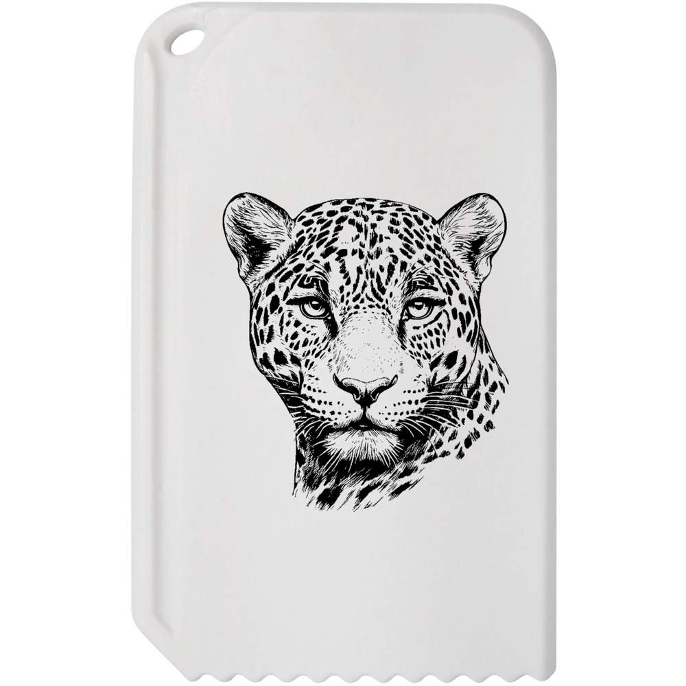 'African Leopard Portrait' Plastic Ice Scraper (IC00044984)