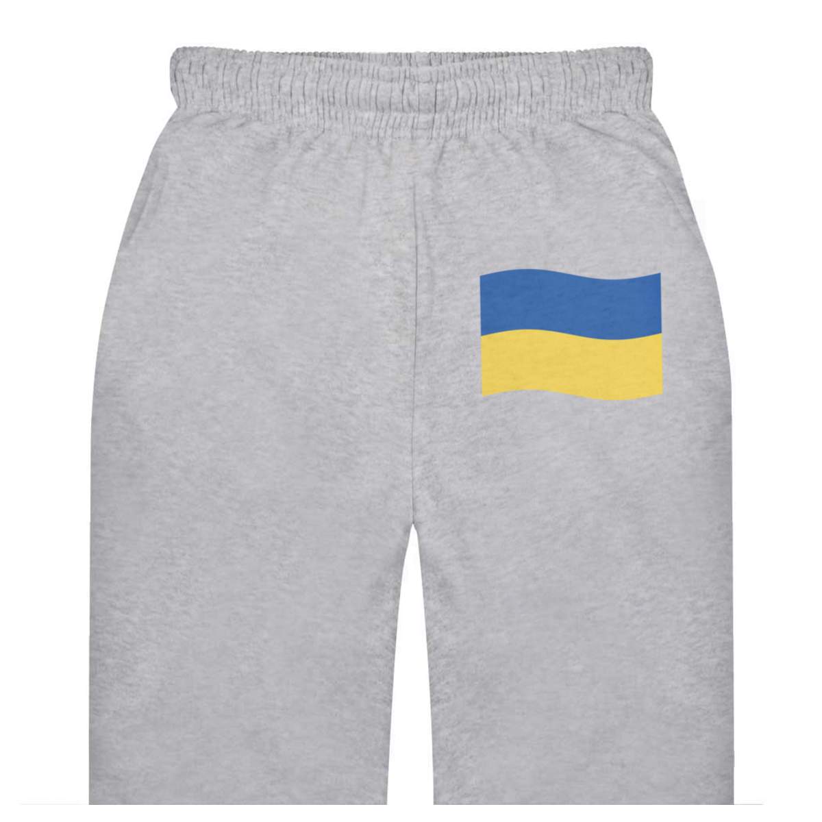 Large 'Waving Ukrainian Flag' Grey Adult Joggers / Sweatpants / Bottoms (JO00174795)