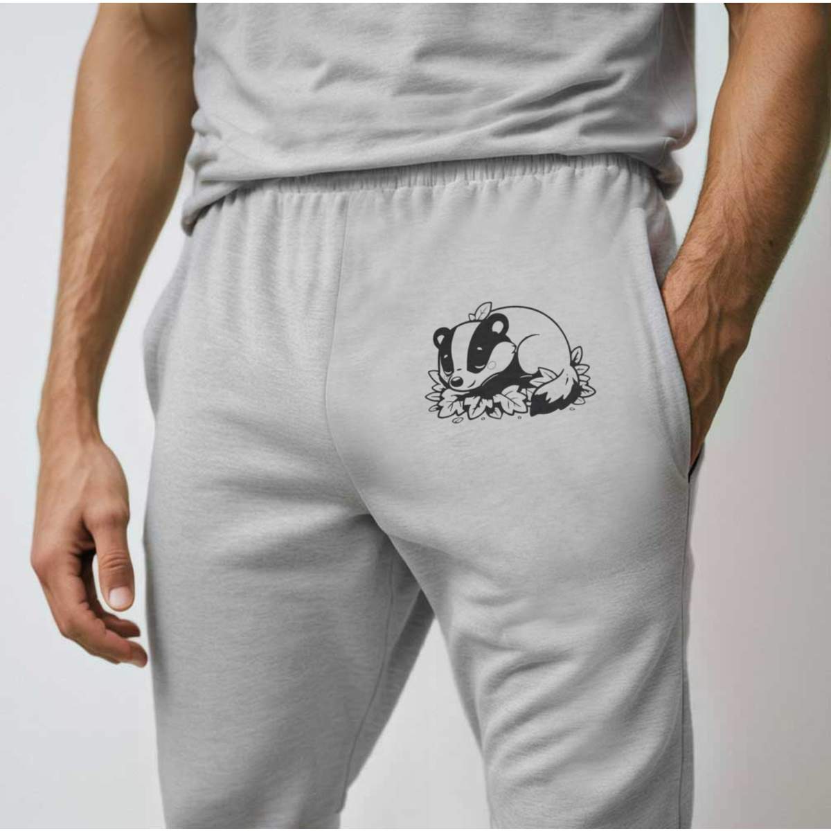Jogginghose / Jogginghose "Sleepy Badger" für Erwachsene (JO056699) - Bild 12 von 15