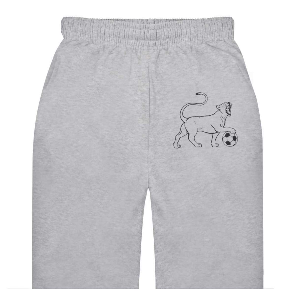 Extra Large 'England Lioness & Football' Grey Adult Joggers / Sweatpants / Bottoms (JO00163204)