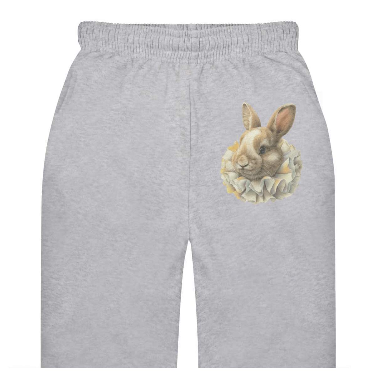 Extra Large 'Ornate Renaissance Rabbit' Grey Adult Joggers / Sweatpants / Bottoms (JO00282628)
