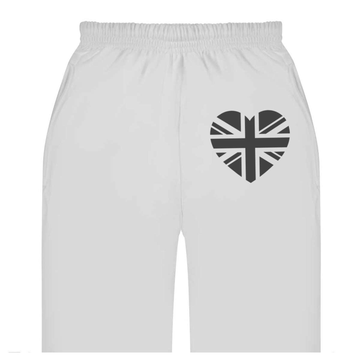 'Union Jack Heart' Adult Sweatpants / Joggers (JO038092)