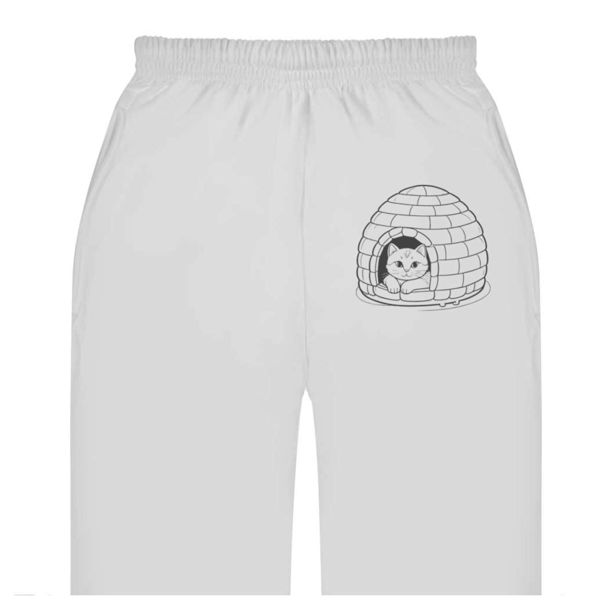 'Cat In a Cozy Igloo Bed' Adult Sweatpants / Joggers (JO045080)