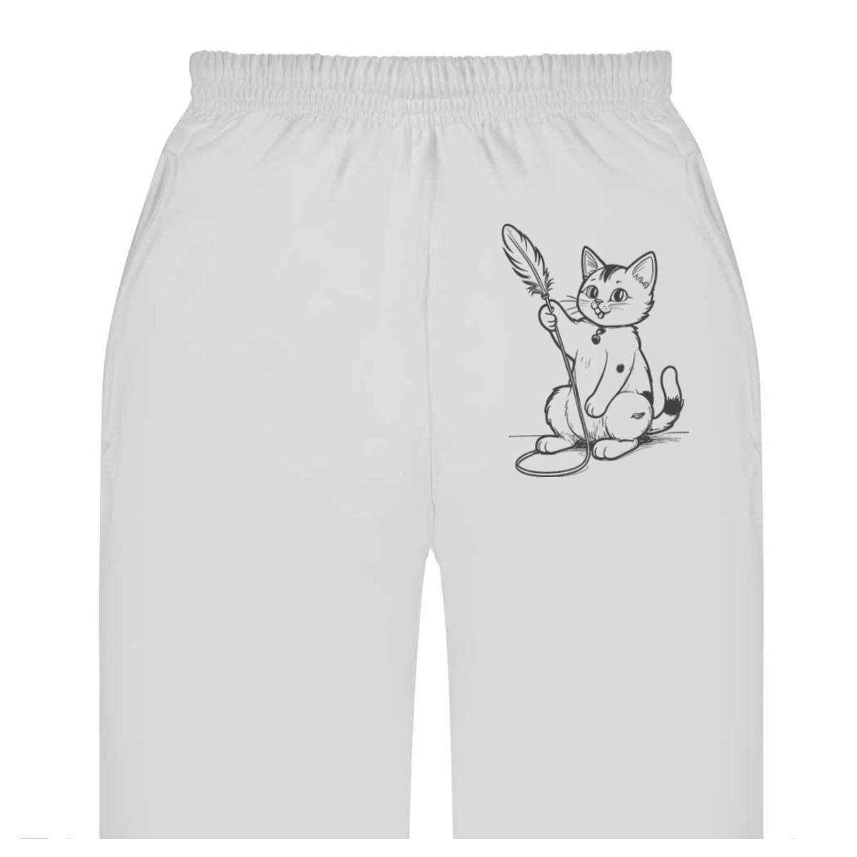 'Cat Playing With A Feather Toy' Adult Sweatpants / Joggers (JO045083)