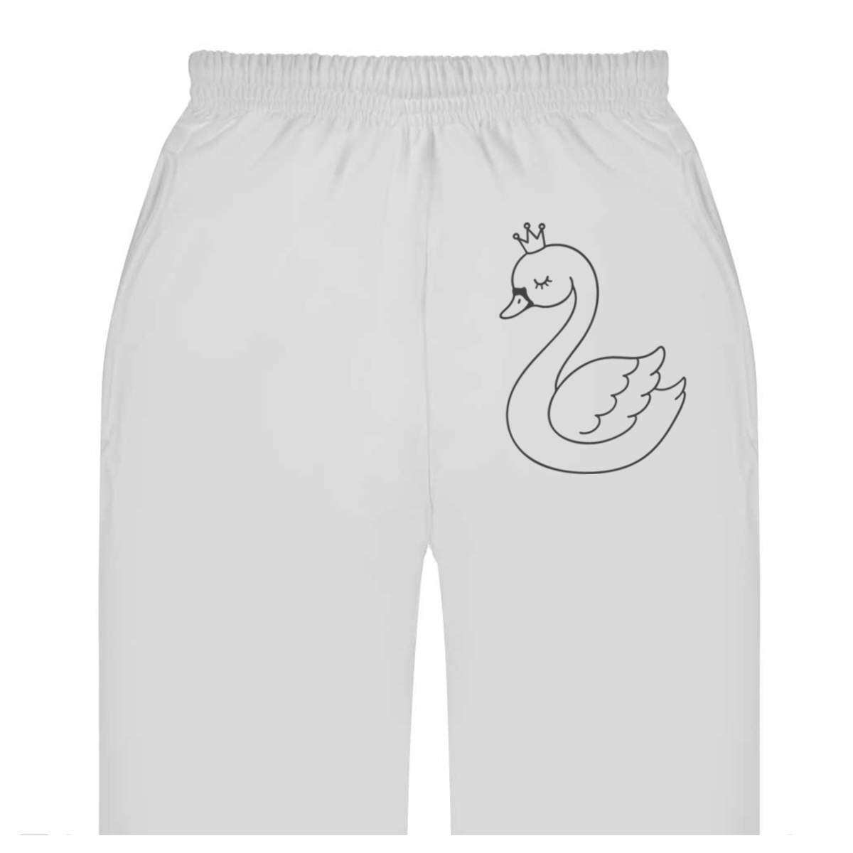 ‘Swan with Crown’ Adult Sweatpants / Joggers (JO054424)