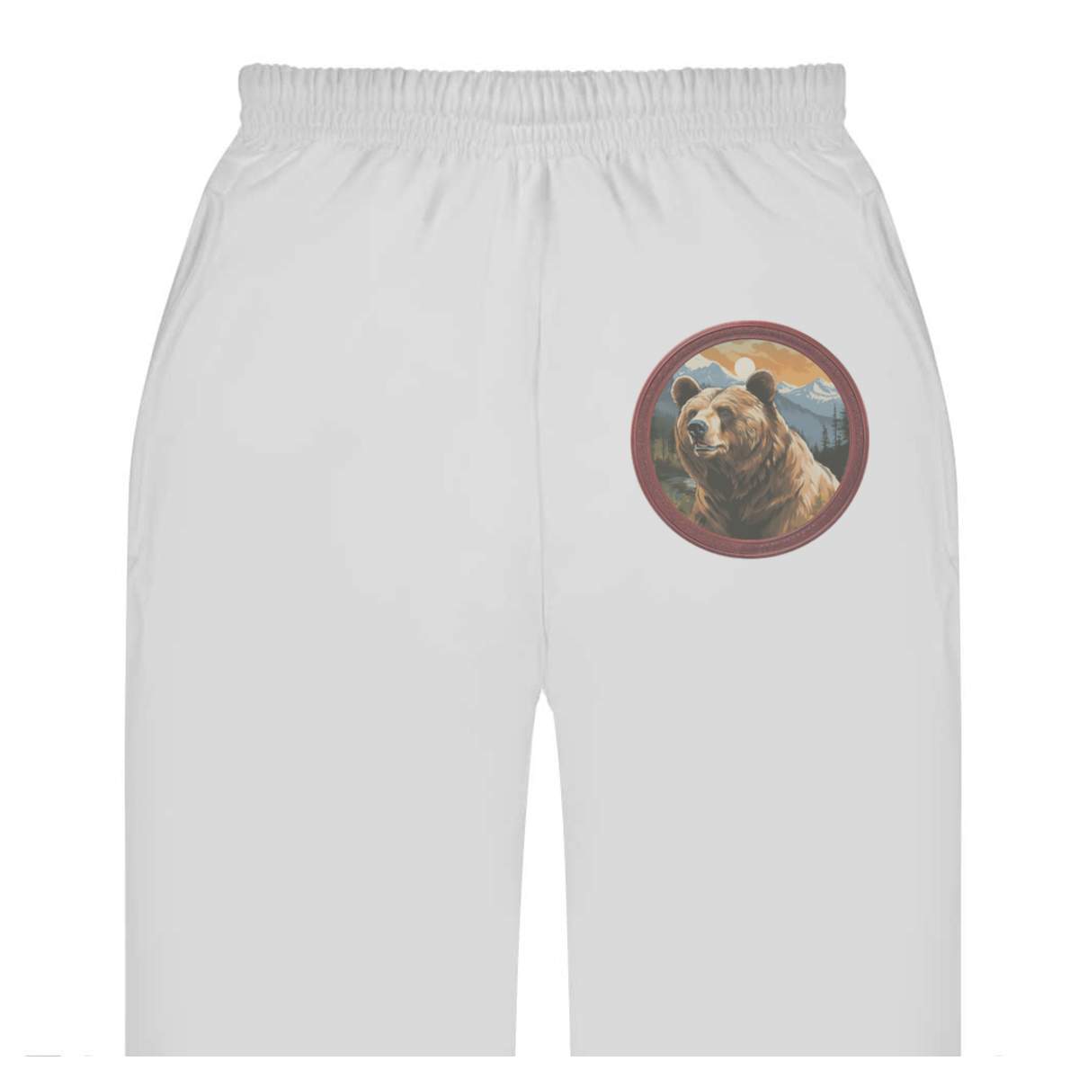 'Grizzly Bear Portrait with Mountains' Adult Sweatpants / Joggers (JO054744)