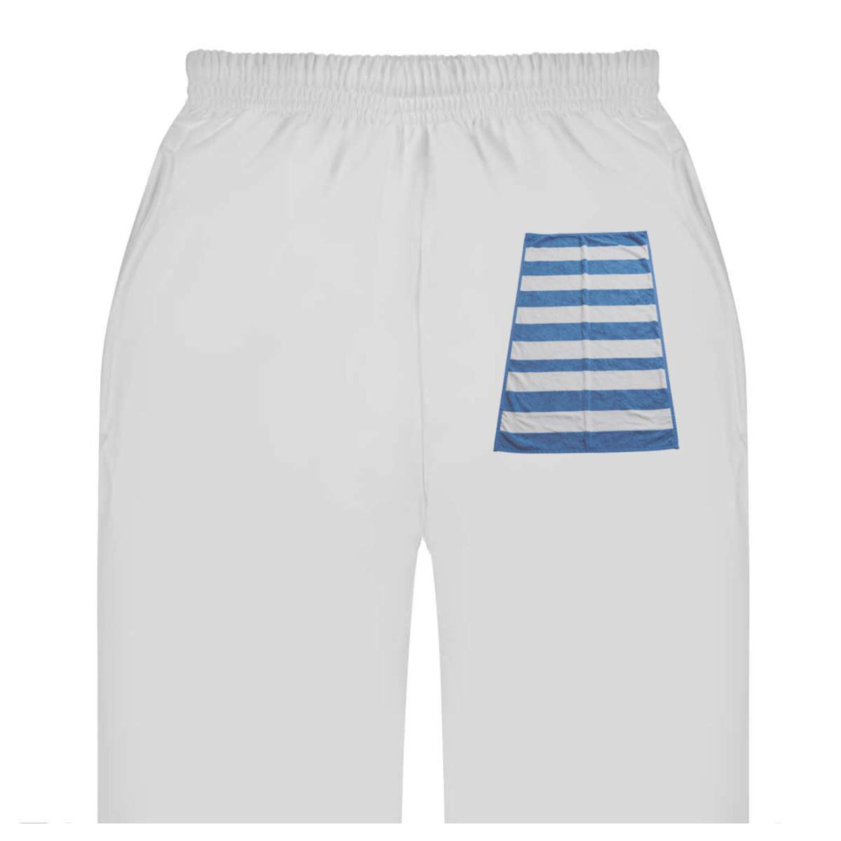 Extra Large 'Striped Beach Towel' White Adult Joggers / Sweatpants / Bottoms (JO00267976)
