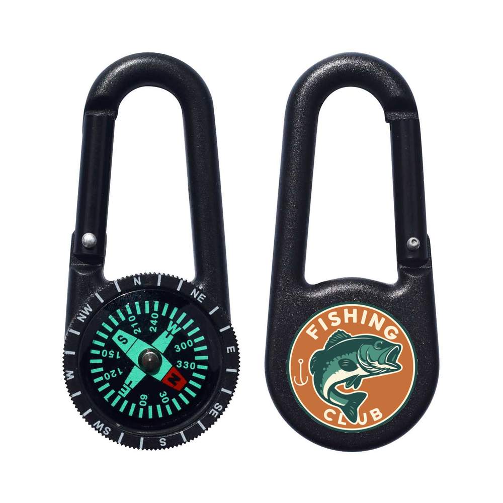 'Fishing Club Emblem' Compass Keyring (KC00039496)
