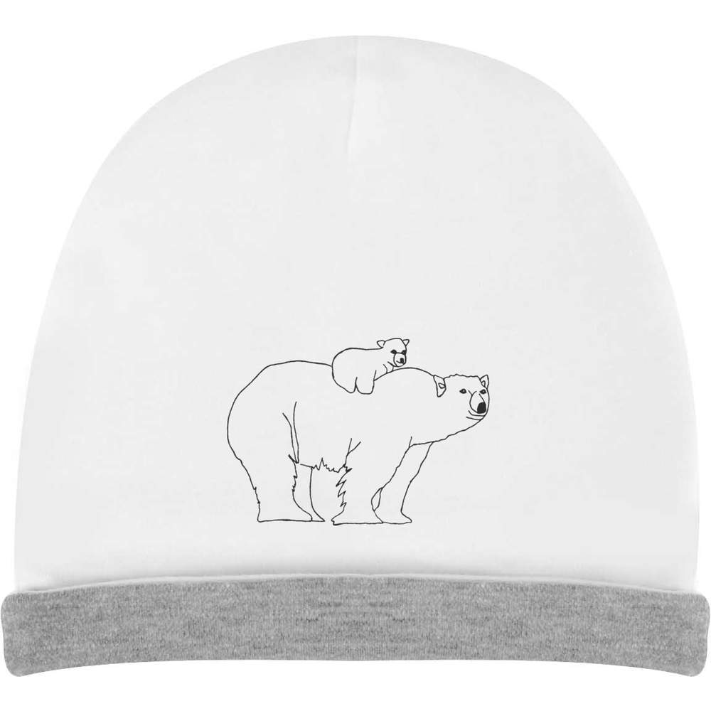 'Polar Bear & Cub' Kids Slouch Hat (KH00006996)
