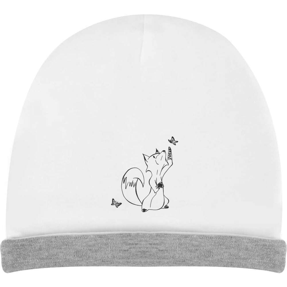 'Playful Fox & Butterflies' Kids Slouch Hat (KH00024182)