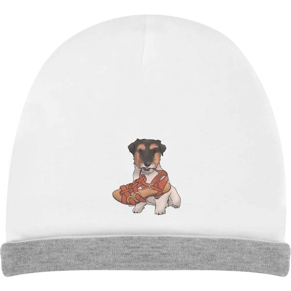 'Jack Russell Chewing Shoe' Kids Slouch Hat (KH00027994)