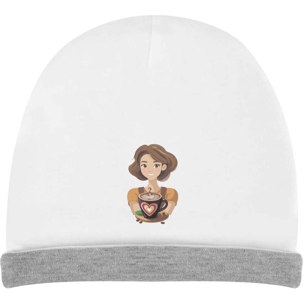 'Barista And A Coffee Cup' Kids Slouch Hat (KH00030194)