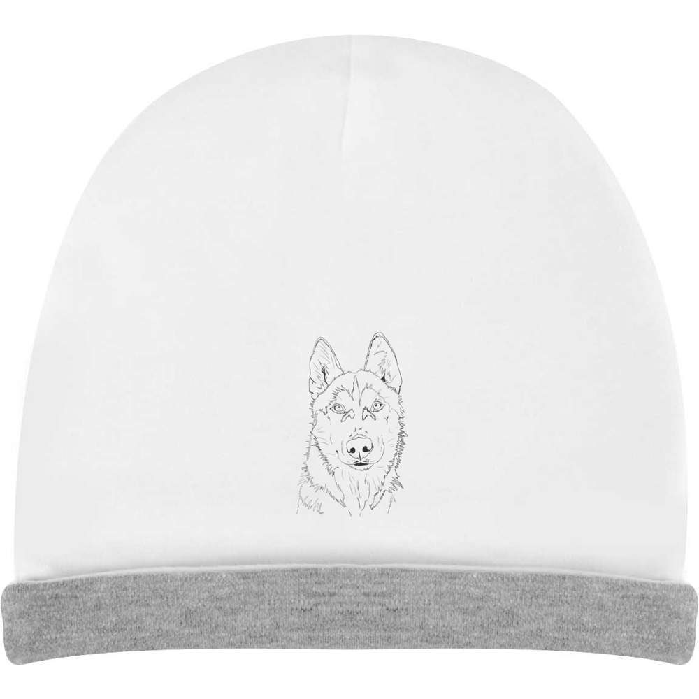 'Husky Dog Portrait' Kids Slouch Hat (KH00041866)