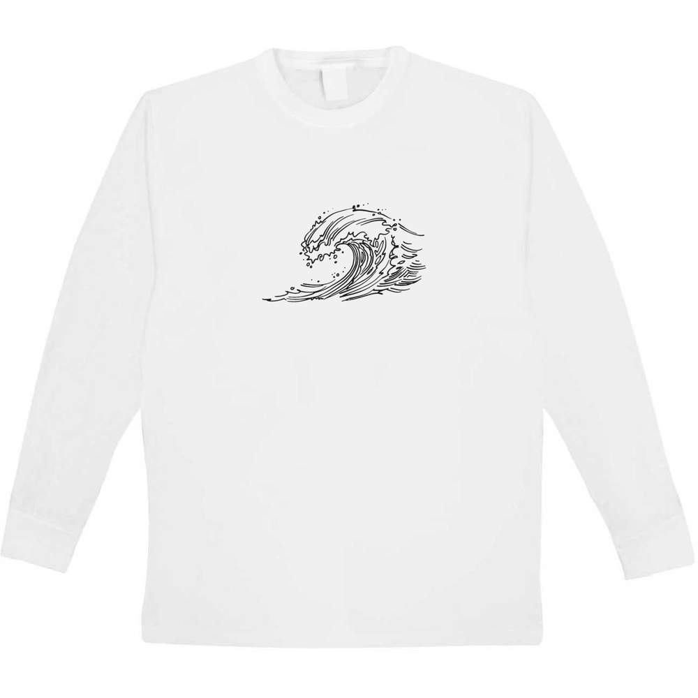 'Crashing Wave' Children's / Kid's Long Sleeve Cotton T-Shirt (12-13 Years) (KL00050065)