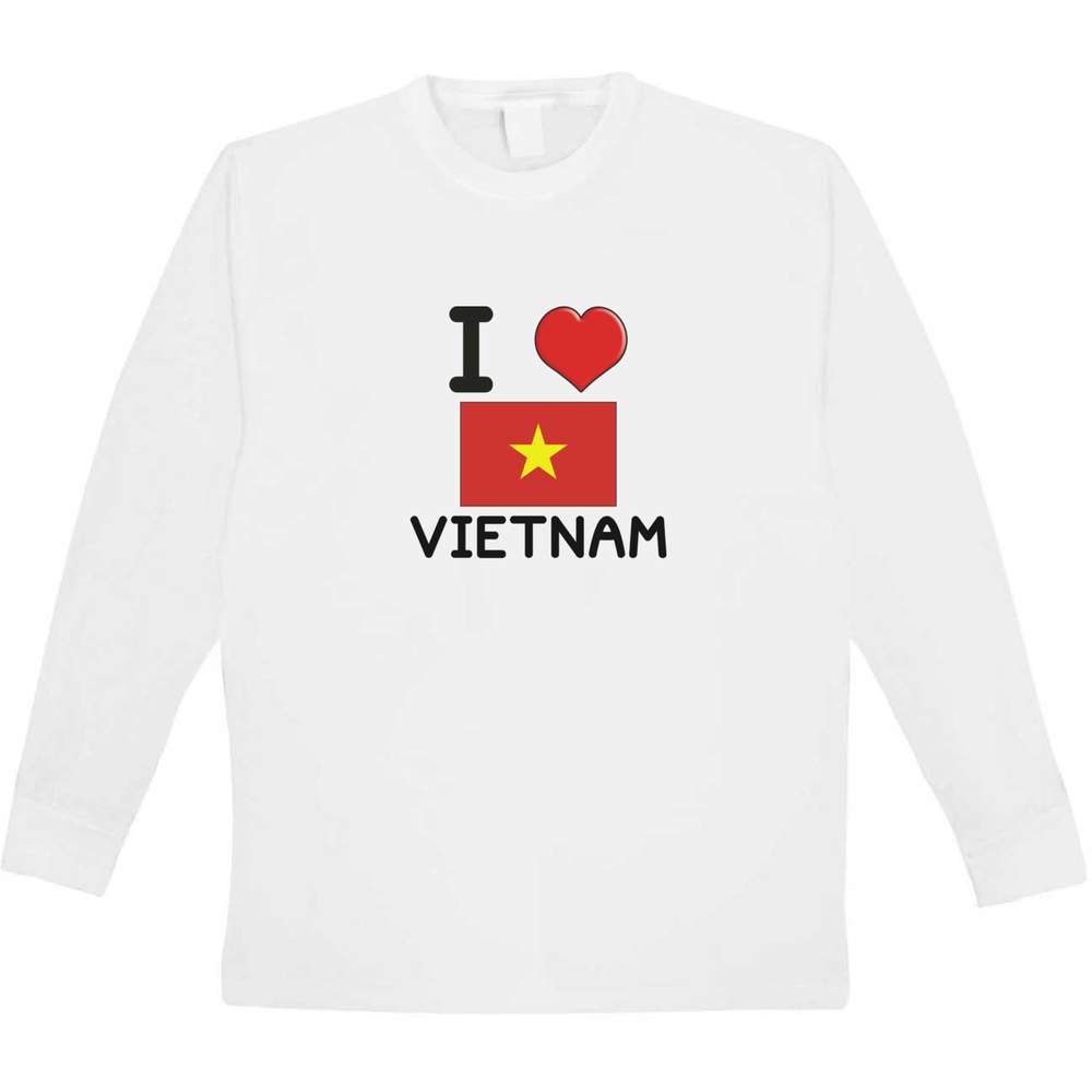 'I Love Vietnam' Children's / Kid's Long Sleeve Cotton T-Shirts (KL032791) - Picture 11 of 12