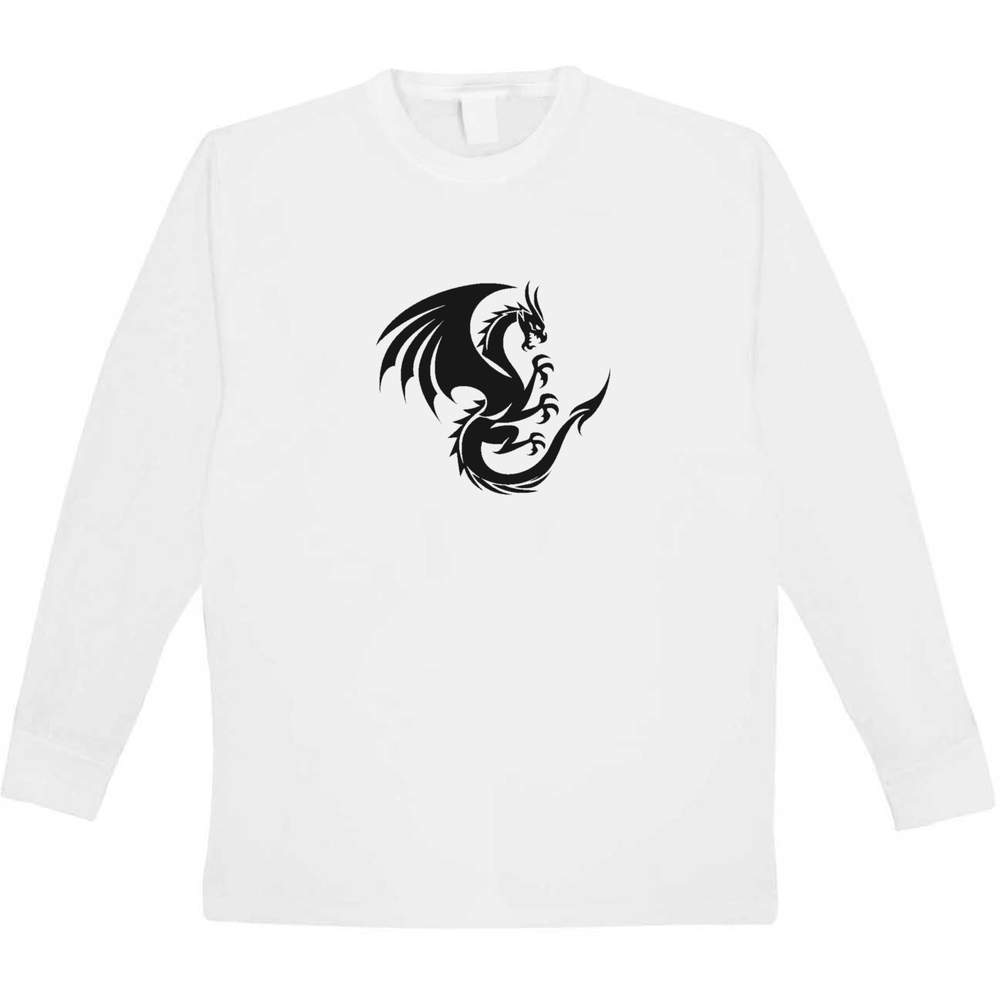 'Coat of Arms Dragon' Children's / Kid's Long Sleeve Cotton T-Shirt (12-13 Years) (KL00131983)