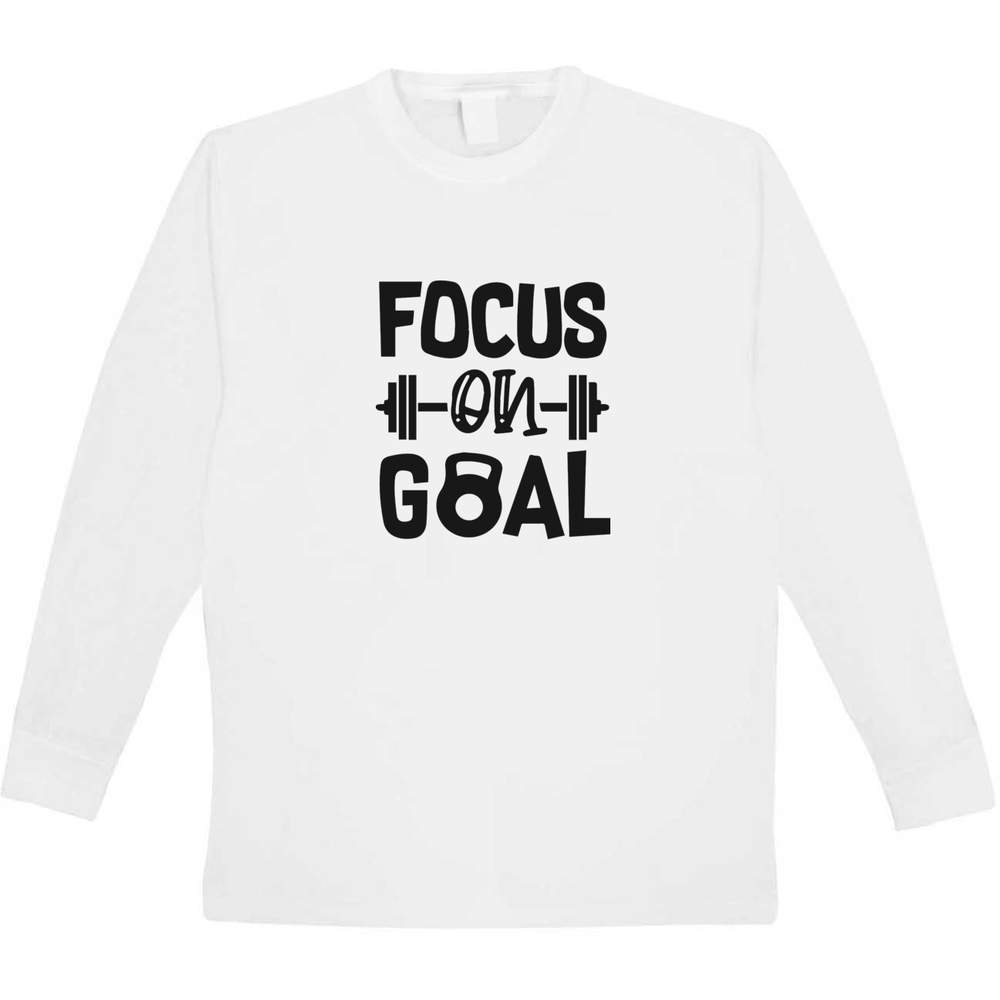 'Focus On Goal' Children's / Kid's Long Sleeve Cotton T-Shirts (KL046889) - Picture 11 of 12