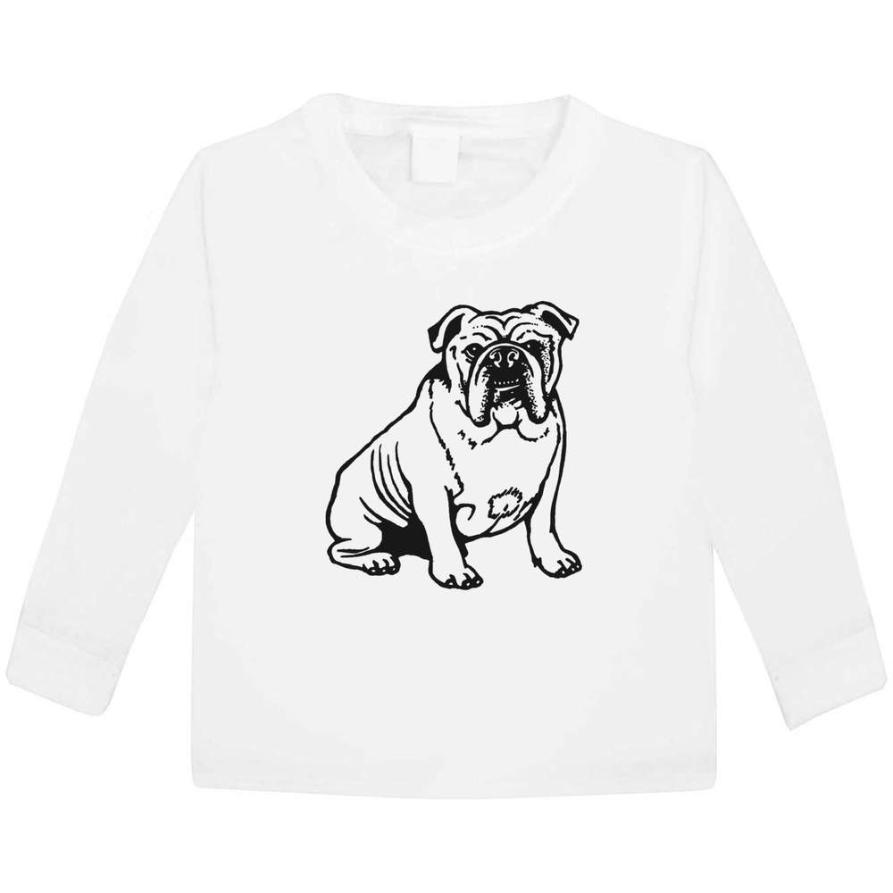 'English Bulldog' Children's / Kid's Long Sleeve Cotton T-Shirts (KL019503)