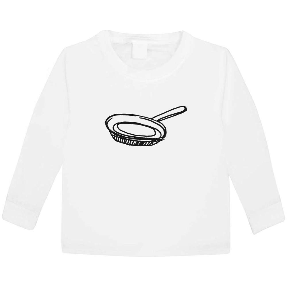 'Frying Pan' Children's / Kid's Long Sleeve Cotton T-Shirts (KL020154)