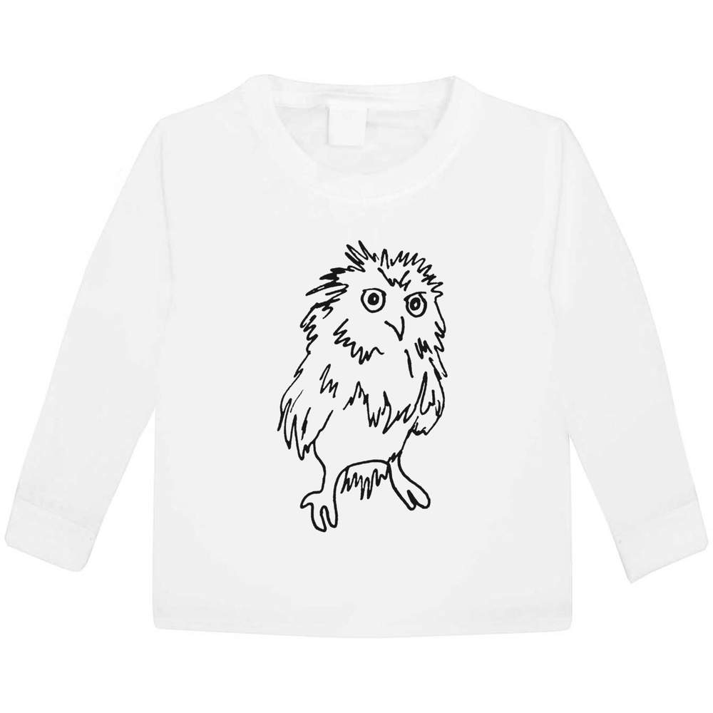 'Fluffy Baby Owl' Children's / Kid's Long Sleeve Cotton T-Shirts (KL022112)