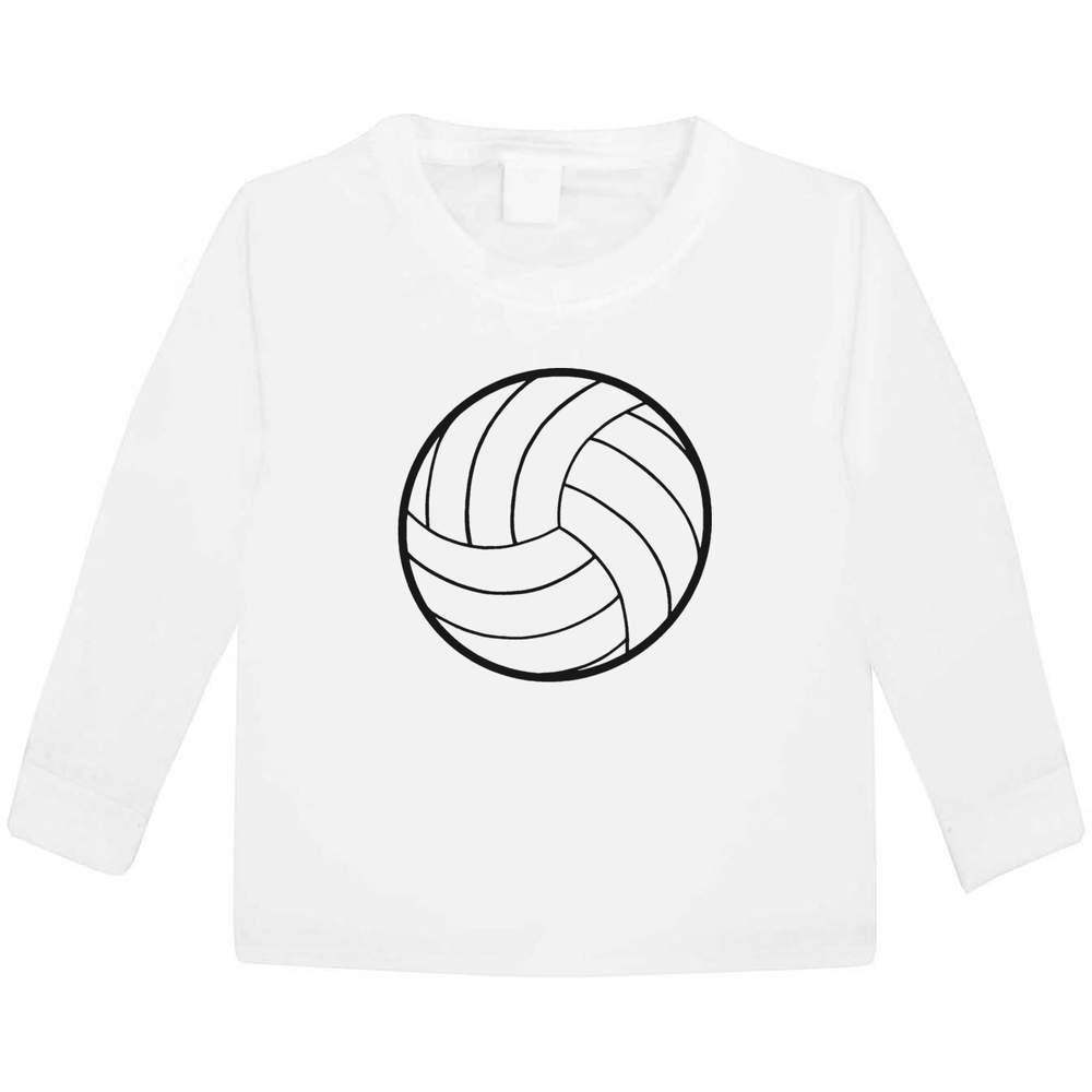 'Netball' Children's / Kid's Long Sleeve Cotton T-Shirts (KL022322)