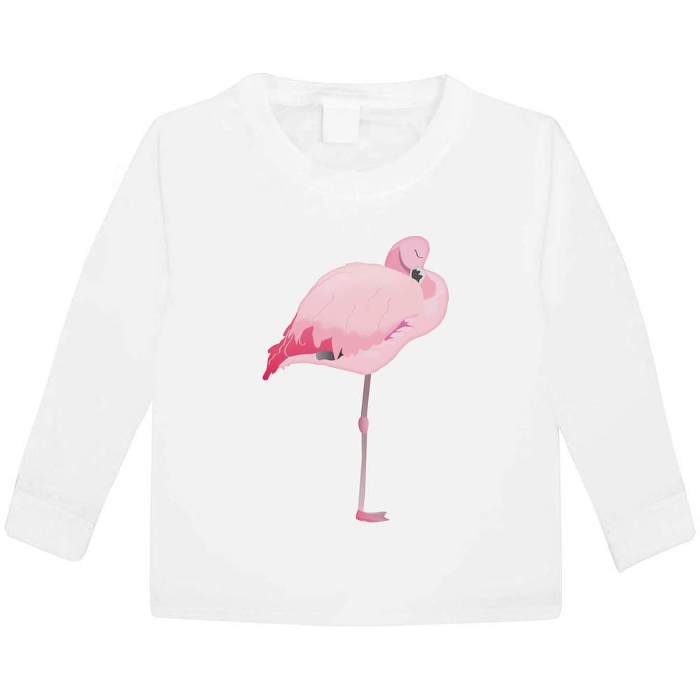 'Sleeping Flamingo' Children's / Kid's Long Sleeve Cotton T-Shirts (KL022698)