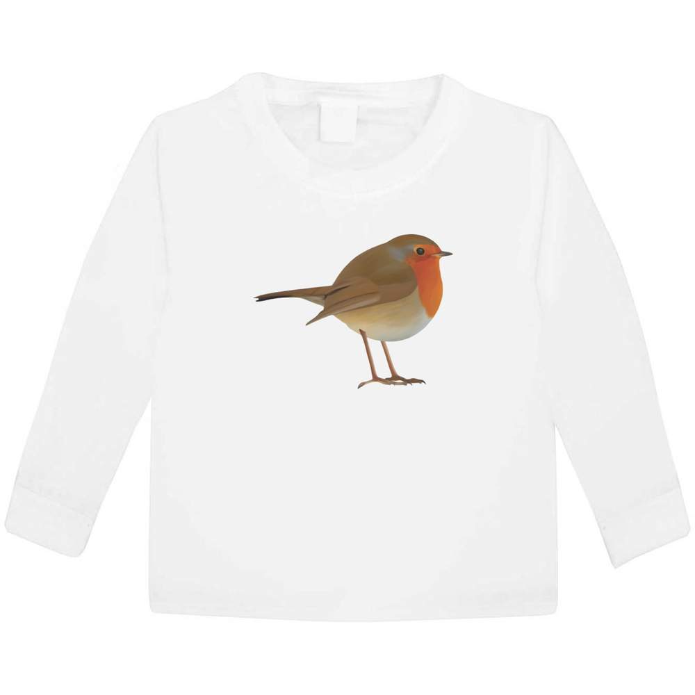 'Robin' Children's / Kid's Long Sleeve Cotton T-Shirts (KL023198)