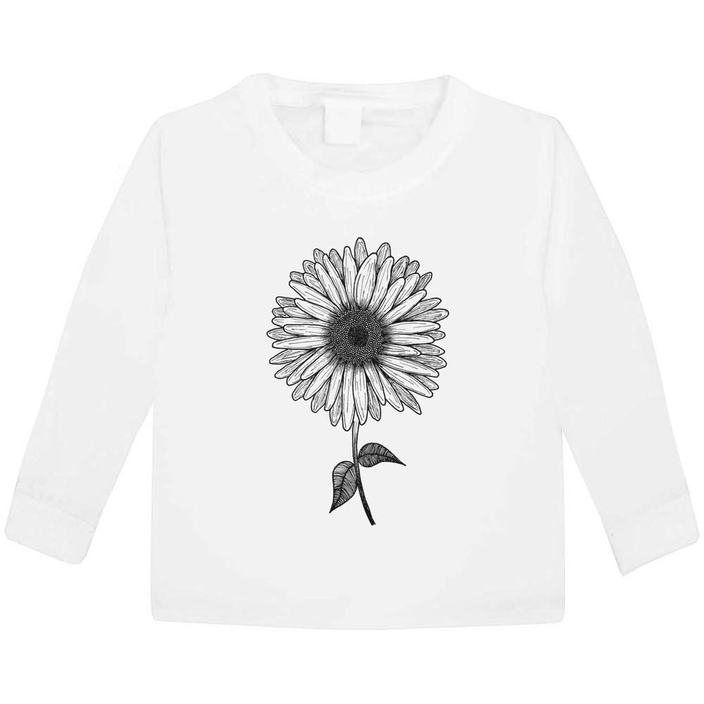 'Sunflower' Children's / Kid's Long Sleeve Cotton T-Shirts (KL023629)